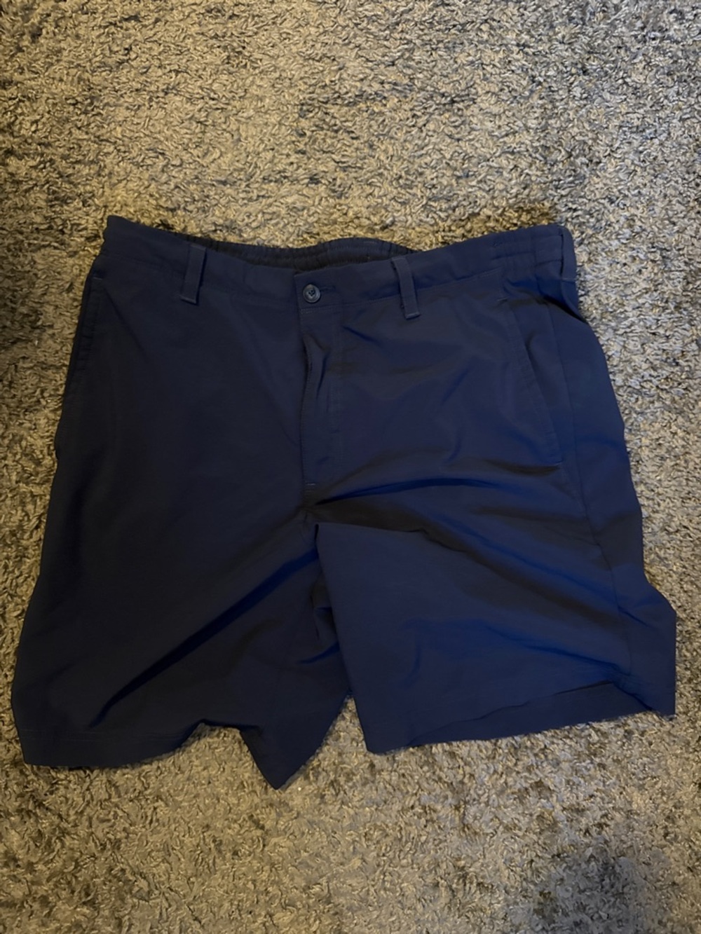 PGA Tour Navy Flat-Front Performance Shorts
